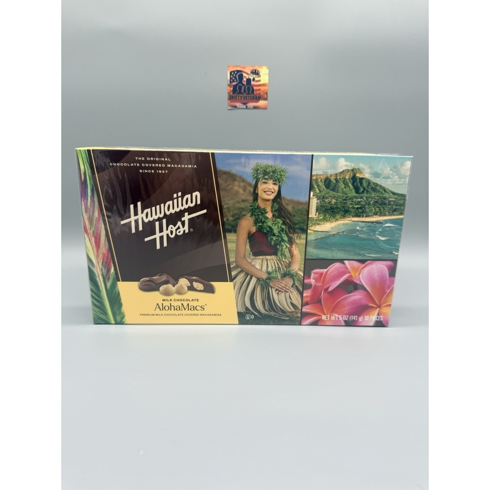 Hawaiian Host Chocolate AlohaMacs Milk Chocolate 5oz 10pieces Sealed Exp 12/2027